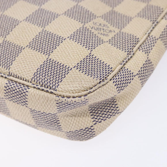 LOUIS VUITTON Damier Azur Pochette Accessoires Pouch N51986 LV Auth 138756