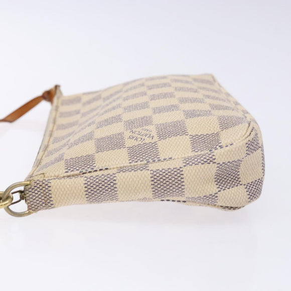 LOUIS VUITTON Damier Azur Pochette Accessoires Pouch N51986 LV Auth 138756
