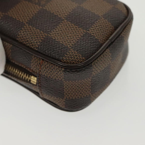 LOUIS VUITTON Damier Ebene Etui Okapi PM Pouch N61738 LV Auth 138757