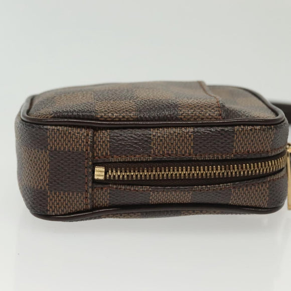 LOUIS VUITTON Damier Ebene Etui Okapi PM Pouch N61738 LV Auth 138757