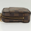 LOUIS VUITTON Damier Ebene Etui Okapi PM Pouch N61738 LV Auth 138757-4