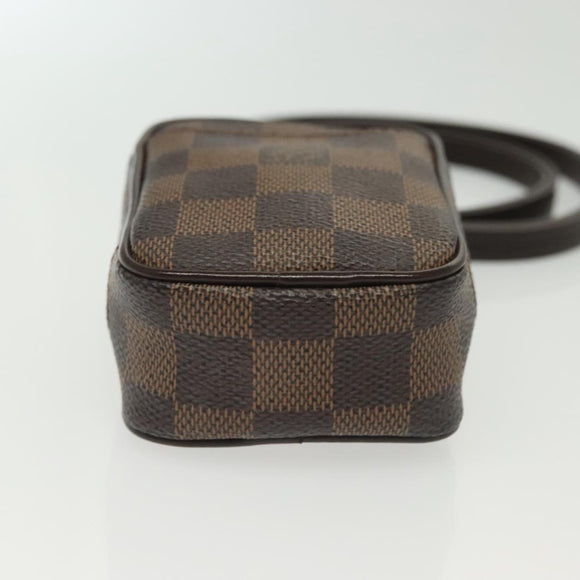 LOUIS VUITTON Damier Ebene Etui Okapi PM Pouch N61738 LV Auth 138757