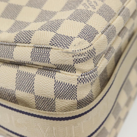 LOUIS VUITTON Damier Azur Naviglio Shoulder Bag N51189 LV Auth 138759