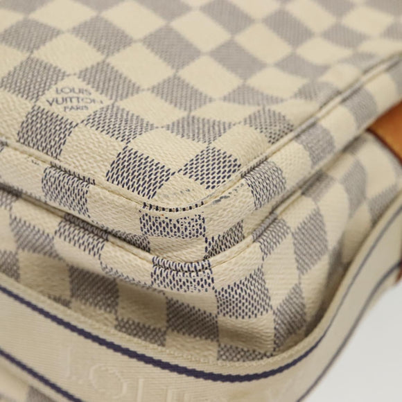 LOUIS VUITTON Damier Azur Naviglio Shoulder Bag N51189 LV Auth 138759