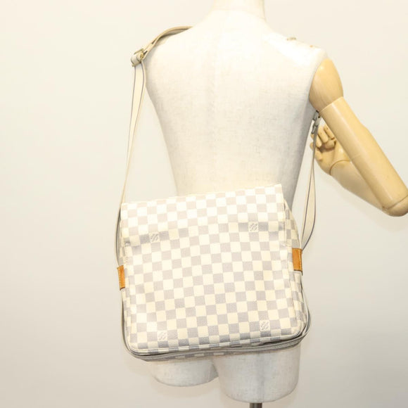 LOUIS VUITTON Damier Azur Naviglio Shoulder Bag N51189 LV Auth 138759