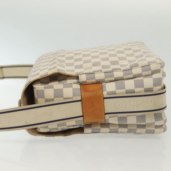 LOUIS VUITTON Damier Azur Naviglio Shoulder Bag N51189 LV Auth 138759