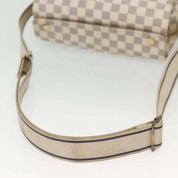 LOUIS VUITTON Damier Azur Naviglio Shoulder Bag N51189 LV Auth 138759