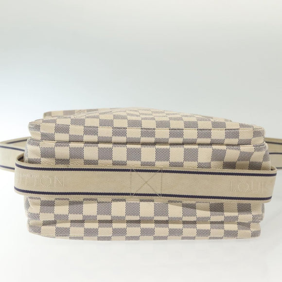 LOUIS VUITTON Damier Azur Naviglio Shoulder Bag N51189 LV Auth 138759