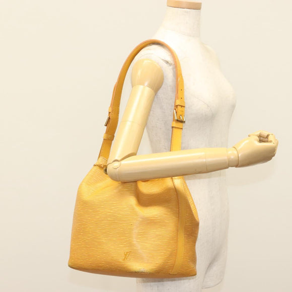 LOUIS VUITTON Epi Petit Noe Shoulder Bag Yellow M44109 LV Auth 138760