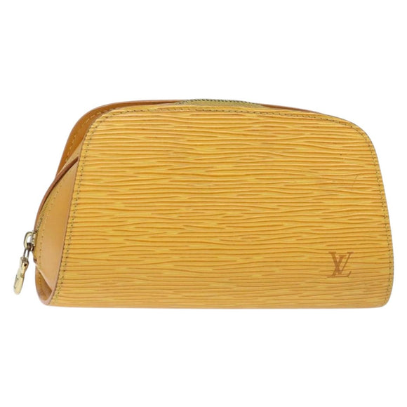 LOUIS VUITTON Epi Dauphine PM Pouch Yellow M48449 LV Auth 138763
