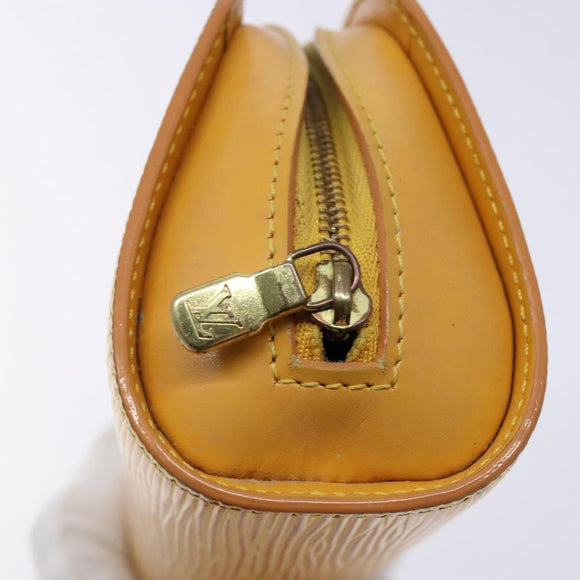 LOUIS VUITTON Epi Dauphine PM Pouch Yellow M48449 LV Auth 138763