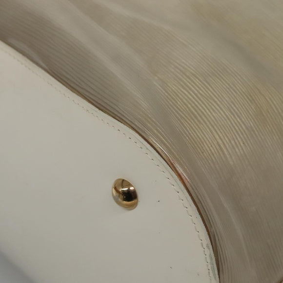 LOUIS VUITTON Epi Plage Lagoon Bay Tote Bag White Clear M92151 LV Auth 138767