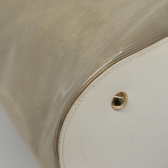 LOUIS VUITTON Epi Plage Lagoon Bay Tote Bag White Clear M92151 LV Auth 138767