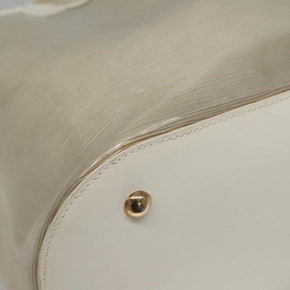 LOUIS VUITTON Epi Plage Lagoon Bay Tote Bag White Clear M92151 LV Auth 138767
