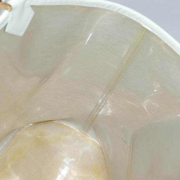 LOUIS VUITTON Epi Plage Lagoon Bay Tote Bag White Clear M92151 LV Auth 138767