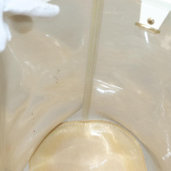 LOUIS VUITTON Epi Plage Lagoon Bay Tote Bag White Clear M92151 LV Auth 138767