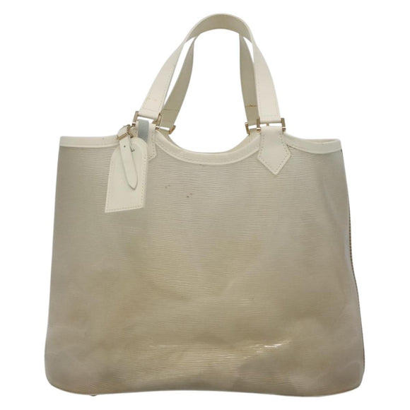 LOUIS VUITTON Epi Plage Lagoon Bay Tote Bag White Clear M92151 LV Auth 138767
