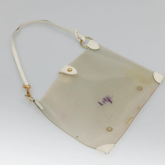 LOUIS VUITTON Epi Plage Lagoon Bay Tote Bag White Clear M92151 LV Auth 138767