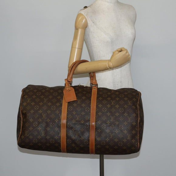 LOUIS VUITTON Monogram Keepall 55 Boston Bag M41424 LV Auth 138770
