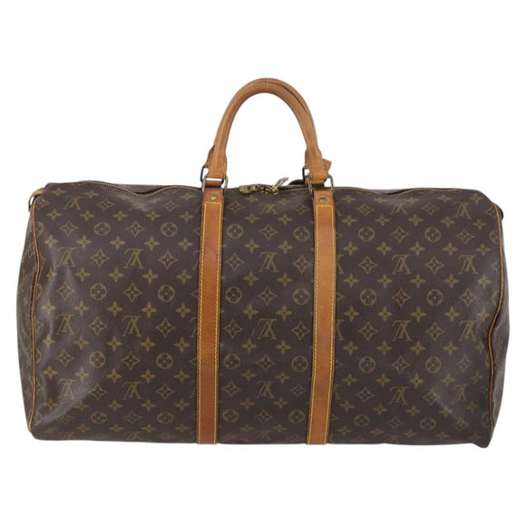 LOUIS VUITTON Monogram Keepall 55 Boston Bag M41424 LV Auth 138770