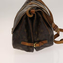 LOUIS VUITTON Monogram Saumur 35 Shoulder Bag M42254 LV Auth 138785-4