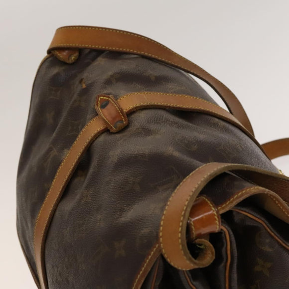 LOUIS VUITTON Monogram Saumur 35 Shoulder Bag M42254 LV Auth 138785
