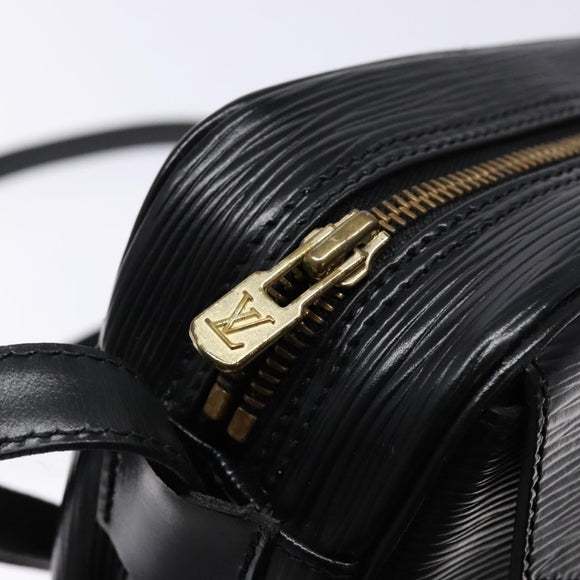 LOUIS VUITTON Epi Jeune Fille MM Shoulder Bag Black M52152 LV Auth 138789