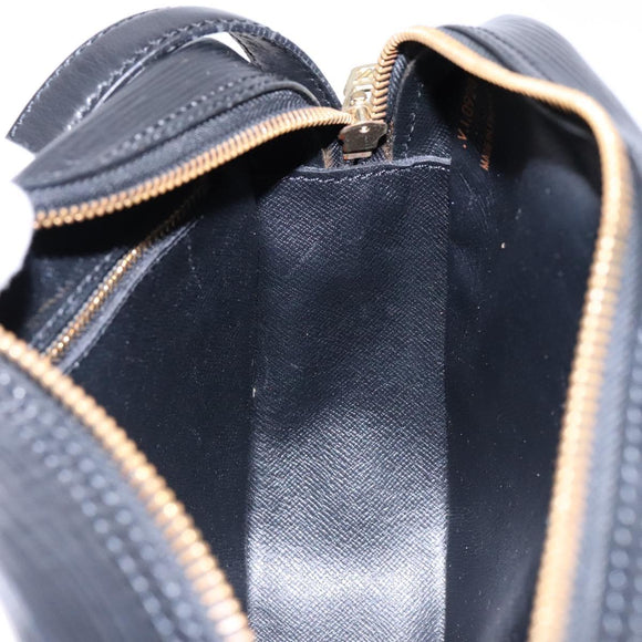 LOUIS VUITTON Epi Jeune Fille MM Shoulder Bag Black M52152 LV Auth 138789