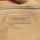 CHANEL Punching Tote Bag Enamel Orange Silver CC Auth 138790-17