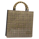 CHANEL Chain Hand Bag Enamel Beige Gold CC Auth 138791-1