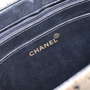 CHANEL Chain Hand Bag Enamel Beige Gold CC Auth 138791-14