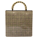CHANEL Chain Hand Bag Enamel Beige Gold CC Auth 138791-3