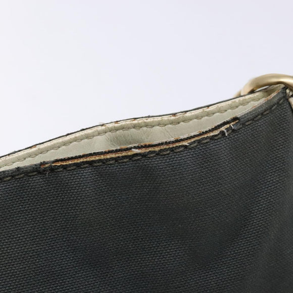 CHANEL Shoulder Bag Canvas Black Gold CC Auth 138794