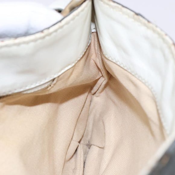 CHANEL Shoulder Bag Canvas Black Gold CC Auth 138794