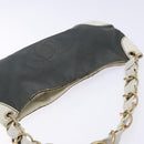 CHANEL Shoulder Bag Canvas Black Gold CC Auth 138794-6