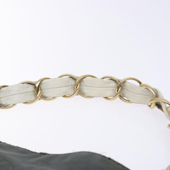 CHANEL Shoulder Bag Canvas Black Gold CC Auth 138794