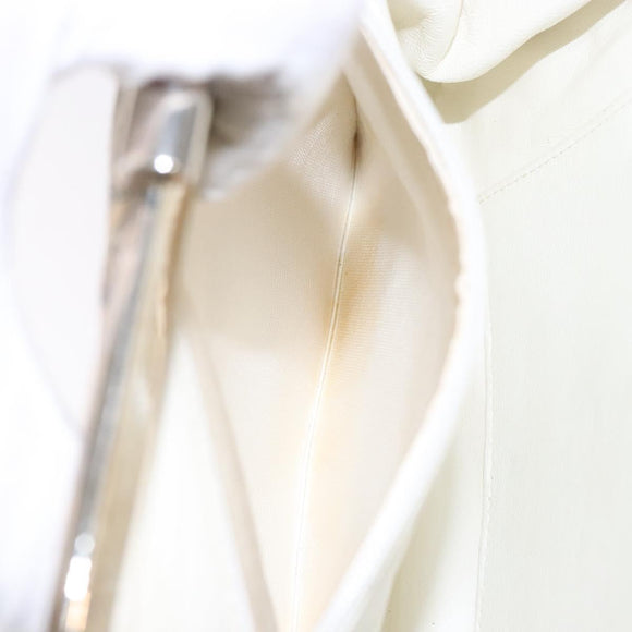 CHANEL Matelasse Hand Bag Canvas Green Silver CC Auth 138799