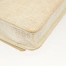 CHANEL Matelasse Chain Wallet Tweed White Silver CC Auth 138800-12