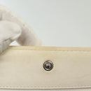 CHANEL Matelasse Chain Wallet Tweed White Silver CC Auth 138800-16