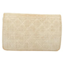 CHANEL Matelasse Chain Wallet Tweed White Silver CC Auth 138800-3