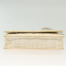 CHANEL Matelasse Chain Wallet Tweed White Silver CC Auth 138800-9