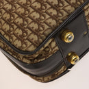 Christian Dior Trotter Canvas Trunk Brown Gold Auth 138804-13