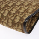Christian Dior Trotter Canvas Shoulder Bag Brown Gold Auth 138805-10