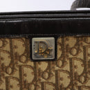Christian Dior Trotter Canvas Shoulder Bag Brown Gold Auth 138805-14
