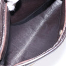 Christian Dior Trotter Canvas Shoulder Bag Brown Gold Auth 138805-16