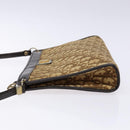 Christian Dior Trotter Canvas Shoulder Bag Brown Gold Auth 138805-5
