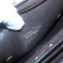 Christian Dior Trotter Canvas Hand Bag Brown Gold Auth 138806-15