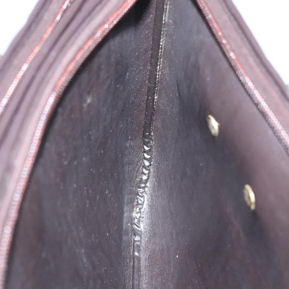 Christian Dior Trotter Canvas Hand Bag Brown Gold Auth 138806