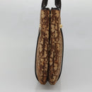 Christian Dior Trotter Canvas Hand Bag Brown Gold Auth 138806-5