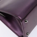 Christian Dior Hand Bag Patent leather Purple Auth 138811-11